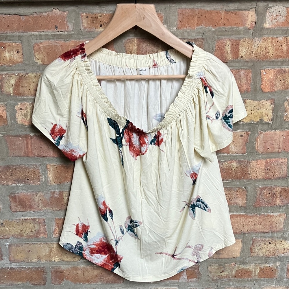 Aritzia Wilfred Sartre Off the Shoulder Blouse